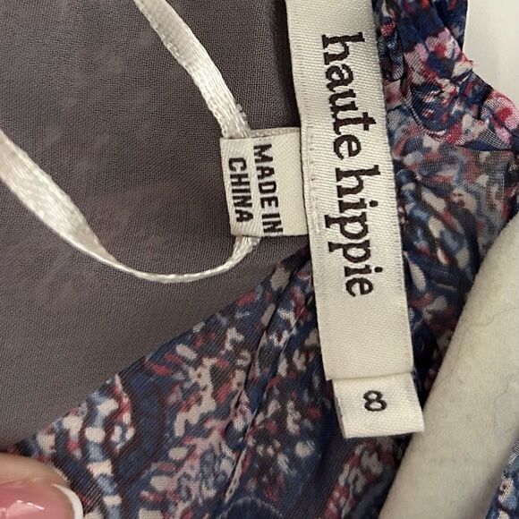 Haute Hippie Silk Lavender Blue Ruffle Mini Dress Size 8 NEW WITH TAGS 498.00 - Picture 6 of 12